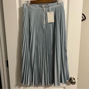 Boutique pale blue pleated midi/maxi skirt